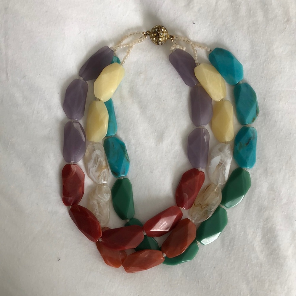 Multicolored statement necklace